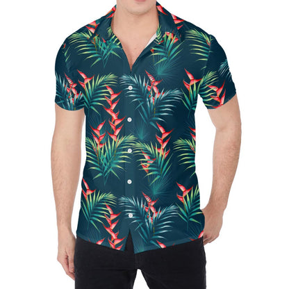 Tropical Plants Hawaii Pattern Print Men's Shirt