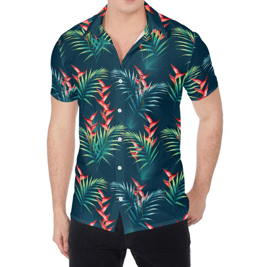 Tropical Plants Hawaii Pattern Print Men's Shirt