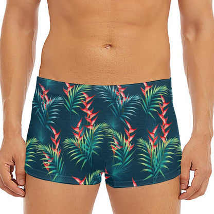Tropical Plants Hawaii Pattern Print Men's Short Boxer Briefs