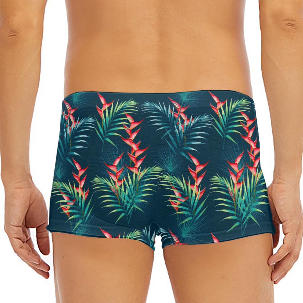 Tropical Plants Hawaii Pattern Print Men's Short Boxer Briefs