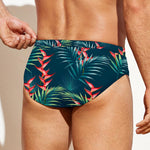 Tropical Plants Hawaii Pattern Print Men's Swim Briefs