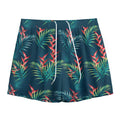 Tropical Plants Hawaii Pattern Print Mesh Shorts
