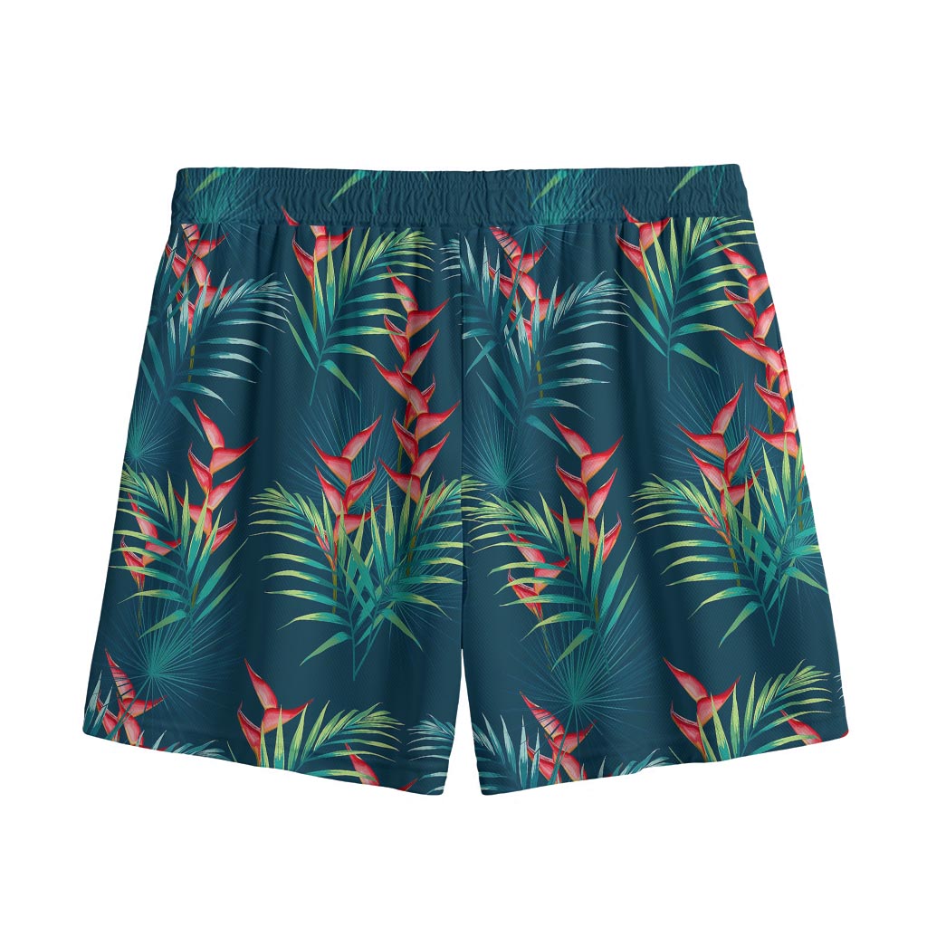 Tropical Plants Hawaii Pattern Print Mesh Shorts