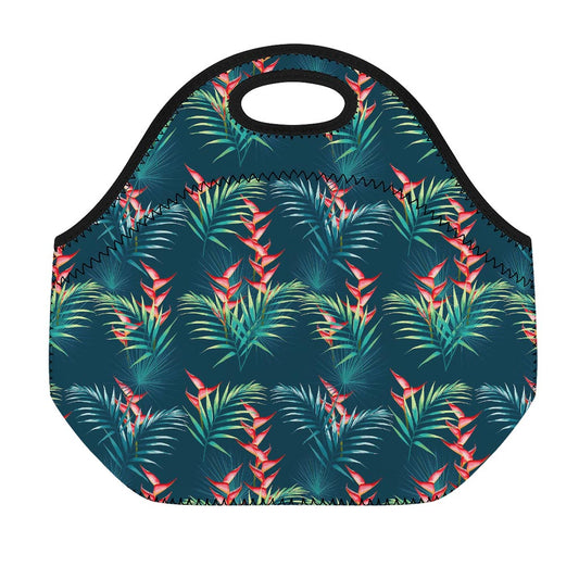Tropical Plants Hawaii Pattern Print Neoprene Lunch Bag
