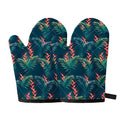 Tropical Plants Hawaii Pattern Print Oven Mitts