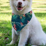 Tropical Plants Hawaii Pattern Print Over The Collar Dog Bandana