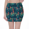 Tropical Plants Hawaii Pattern Print Pencil Mini Skirt