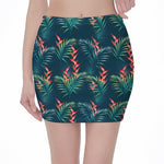 Tropical Plants Hawaii Pattern Print Pencil Mini Skirt