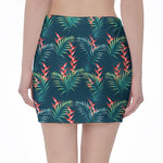 Tropical Plants Hawaii Pattern Print Pencil Mini Skirt