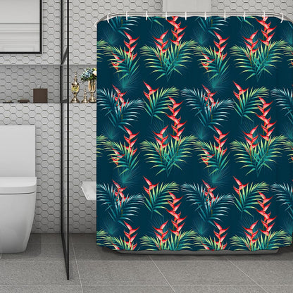 Tropical Plants Hawaii Pattern Print Polyester Shower Curtain