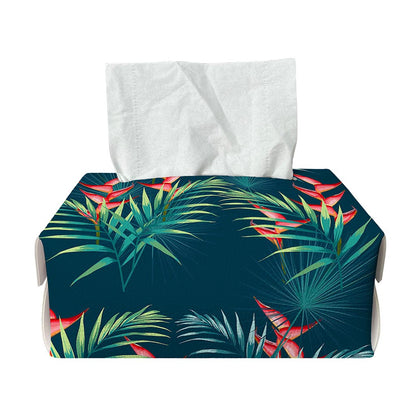 Tropical Plants Hawaii Pattern Print Rectangle Tissue Box Cover