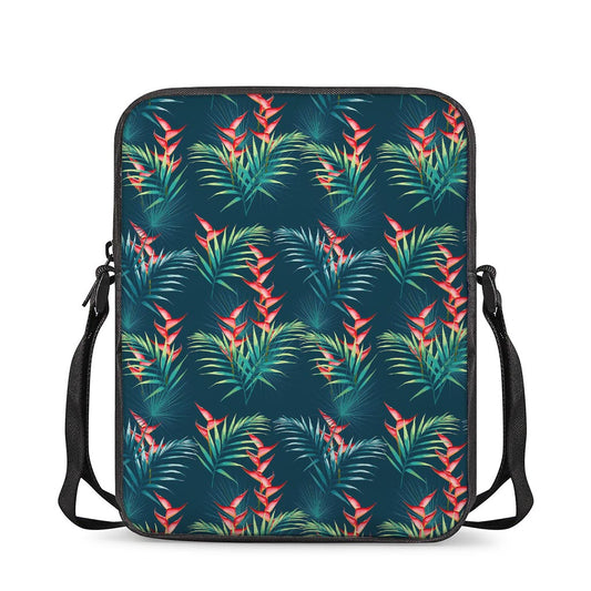 Tropical Plants Hawaii Pattern Print Rectangular Crossbody Bag