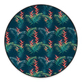 Tropical Plants Hawaii Pattern Print Round Floor Mat