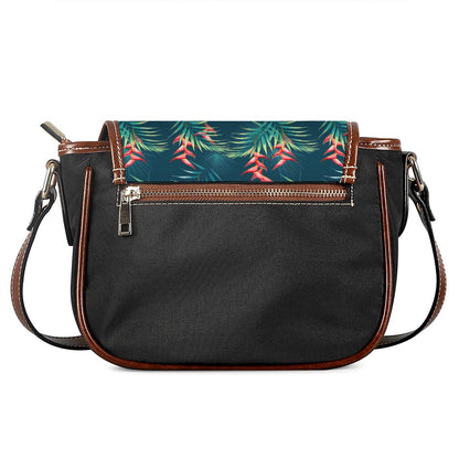 Tropical Plants Hawaii Pattern Print Saddle Bag