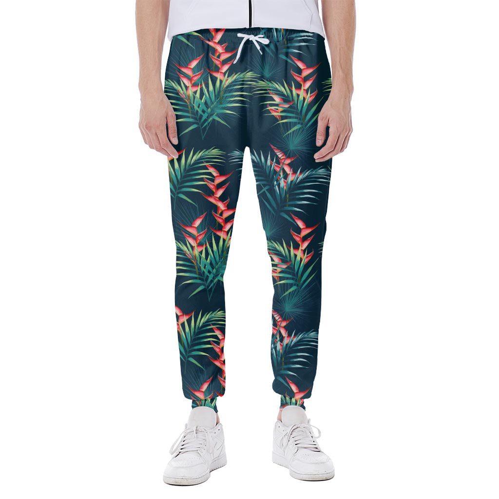 Tropical Plants Hawaii Pattern Print Scuba Joggers