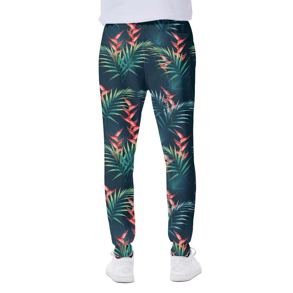 Tropical Plants Hawaii Pattern Print Scuba Joggers