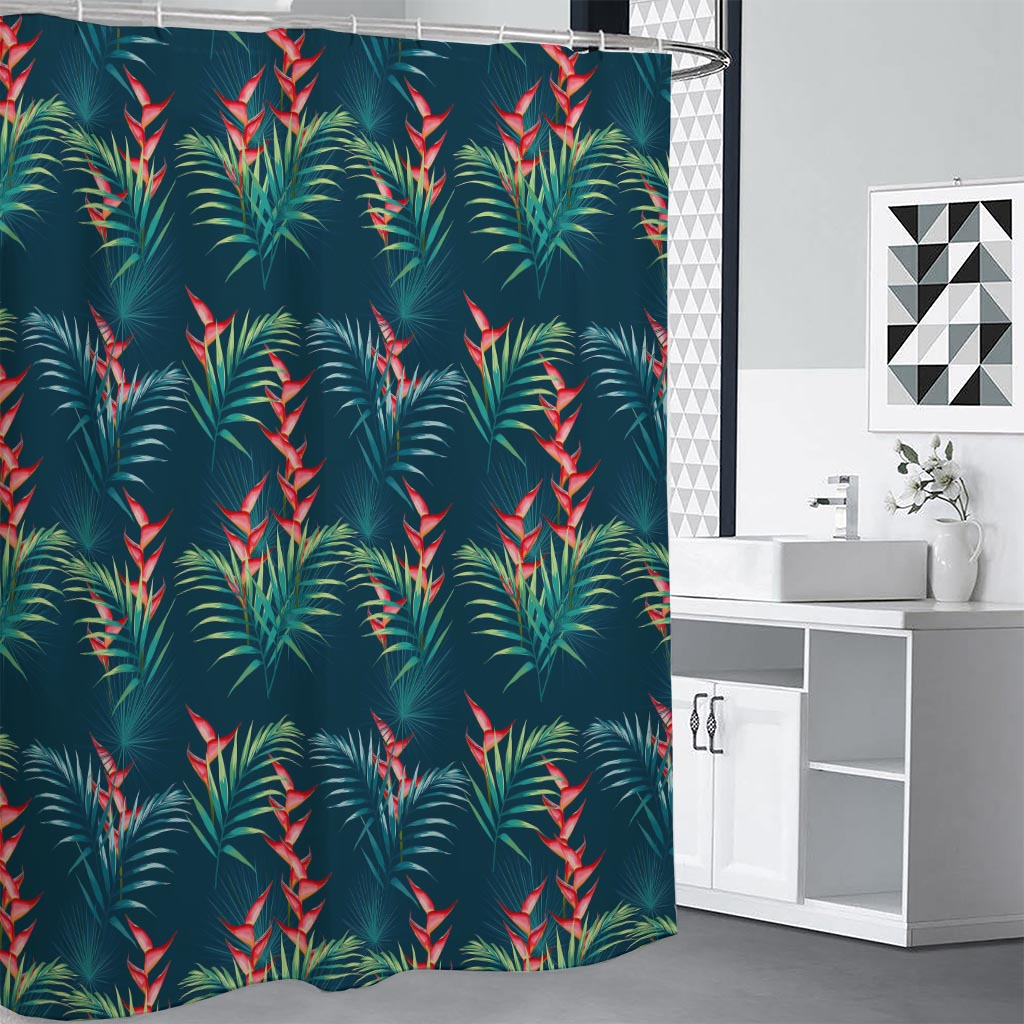 Tropical Plants Hawaii Pattern Print Shower Curtain