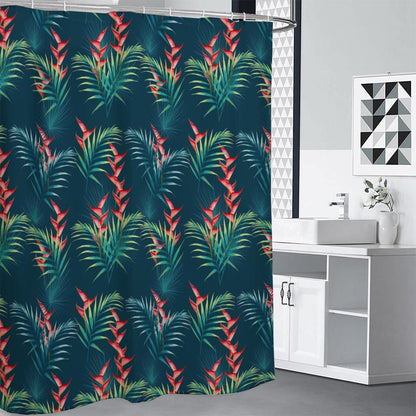 Tropical Plants Hawaii Pattern Print Shower Curtain