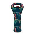 Tropical Plants Hawaii Pattern Print Single Neoprene Wine Tote