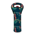 Tropical Plants Hawaii Pattern Print Single Neoprene Wine Tote