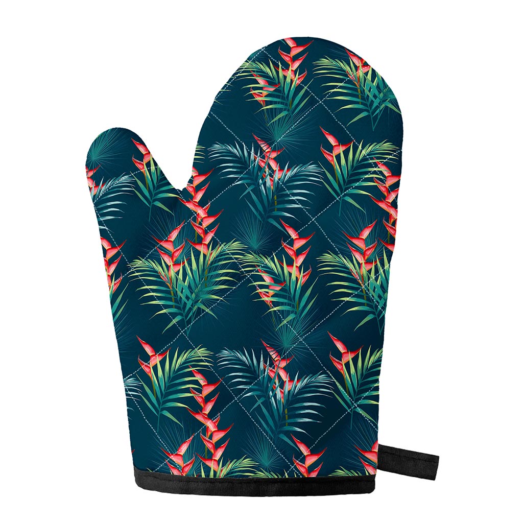 Tropical Plants Hawaii Pattern Print Single Oven Mitt