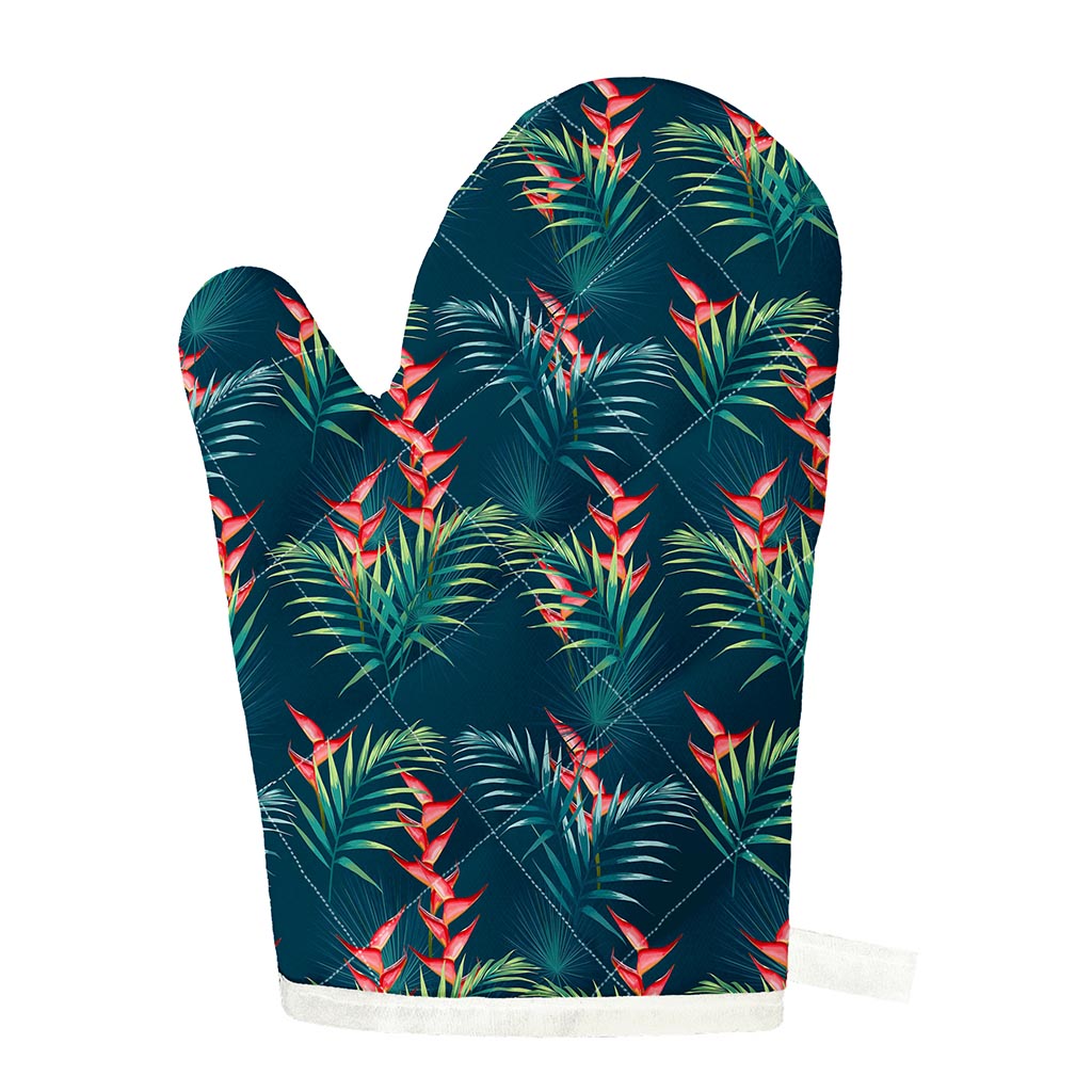 Tropical Plants Hawaii Pattern Print Single Oven Mitt
