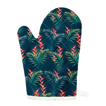 Tropical Plants Hawaii Pattern Print Single Oven Mitt