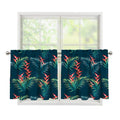 Tropical Plants Hawaii Pattern Print Tier Curtains