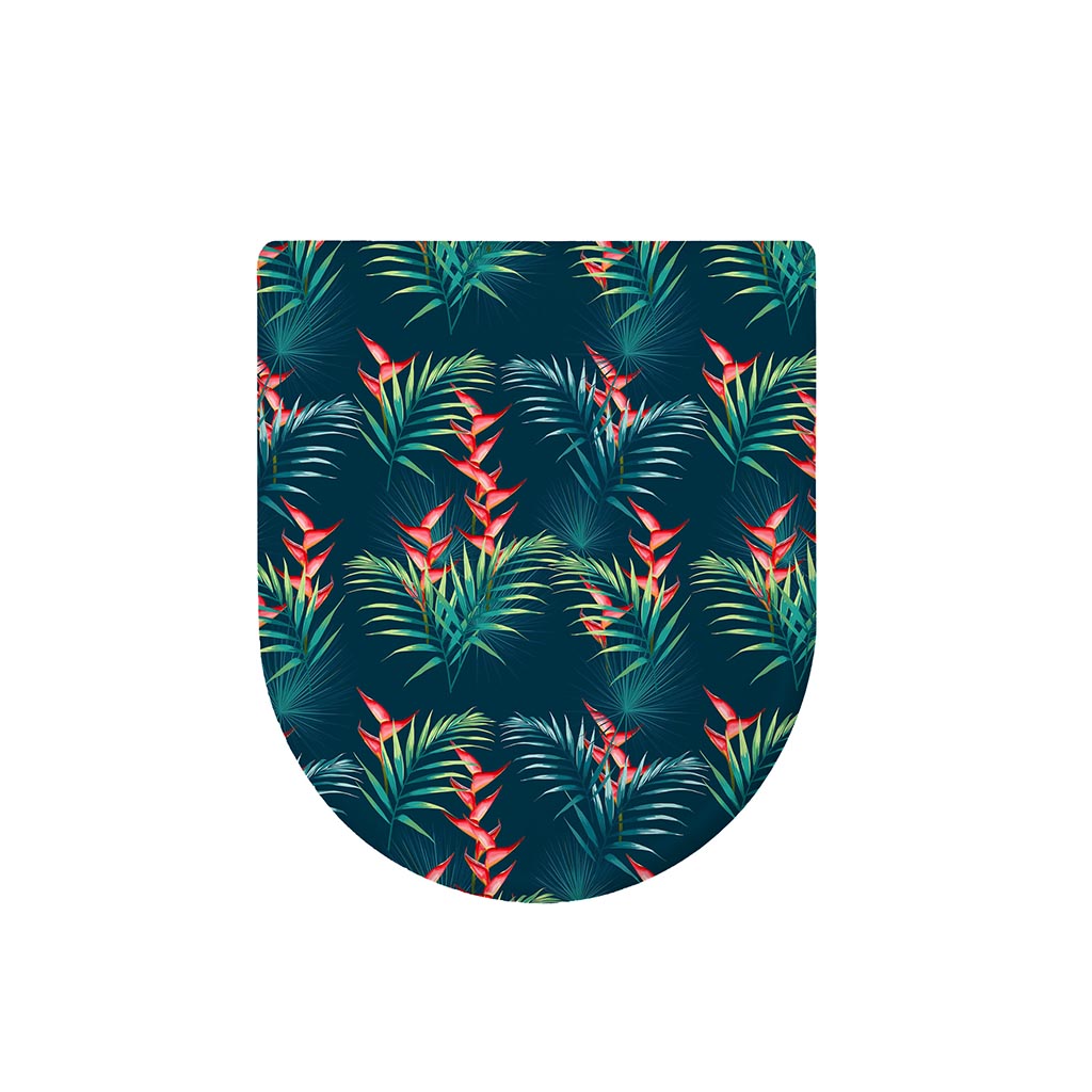 Tropical Plants Hawaii Pattern Print Toilet Lid Cover