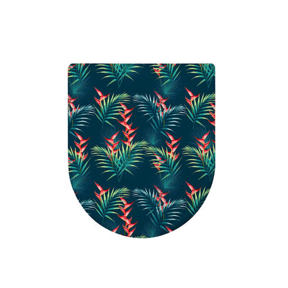 Tropical Plants Hawaii Pattern Print Toilet Lid Cover