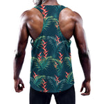 Tropical Plants Hawaii Pattern Print Training Tank Top