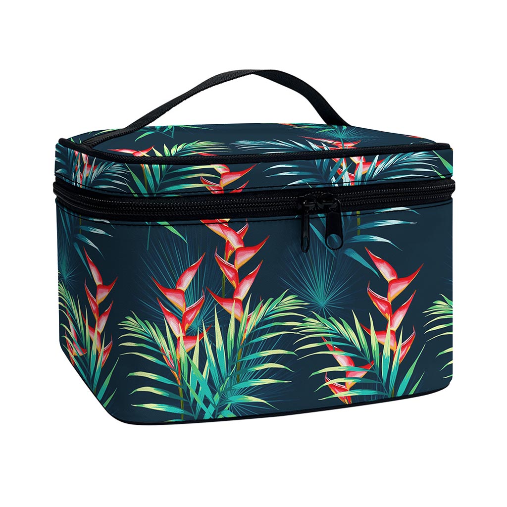 Tropical Plants Hawaii Pattern Print Travel Makeup Bag
