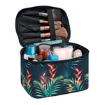Tropical Plants Hawaii Pattern Print Travel Makeup Bag