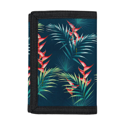 Tropical Plants Hawaii Pattern Print Trifold Wallet