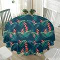 Tropical Plants Hawaii Pattern Print Waterproof Round Tablecloth