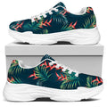 Tropical Plants Hawaii Pattern Print White Chunky Shoes