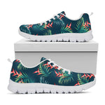 Tropical Plants Hawaii Pattern Print White Running Shoes