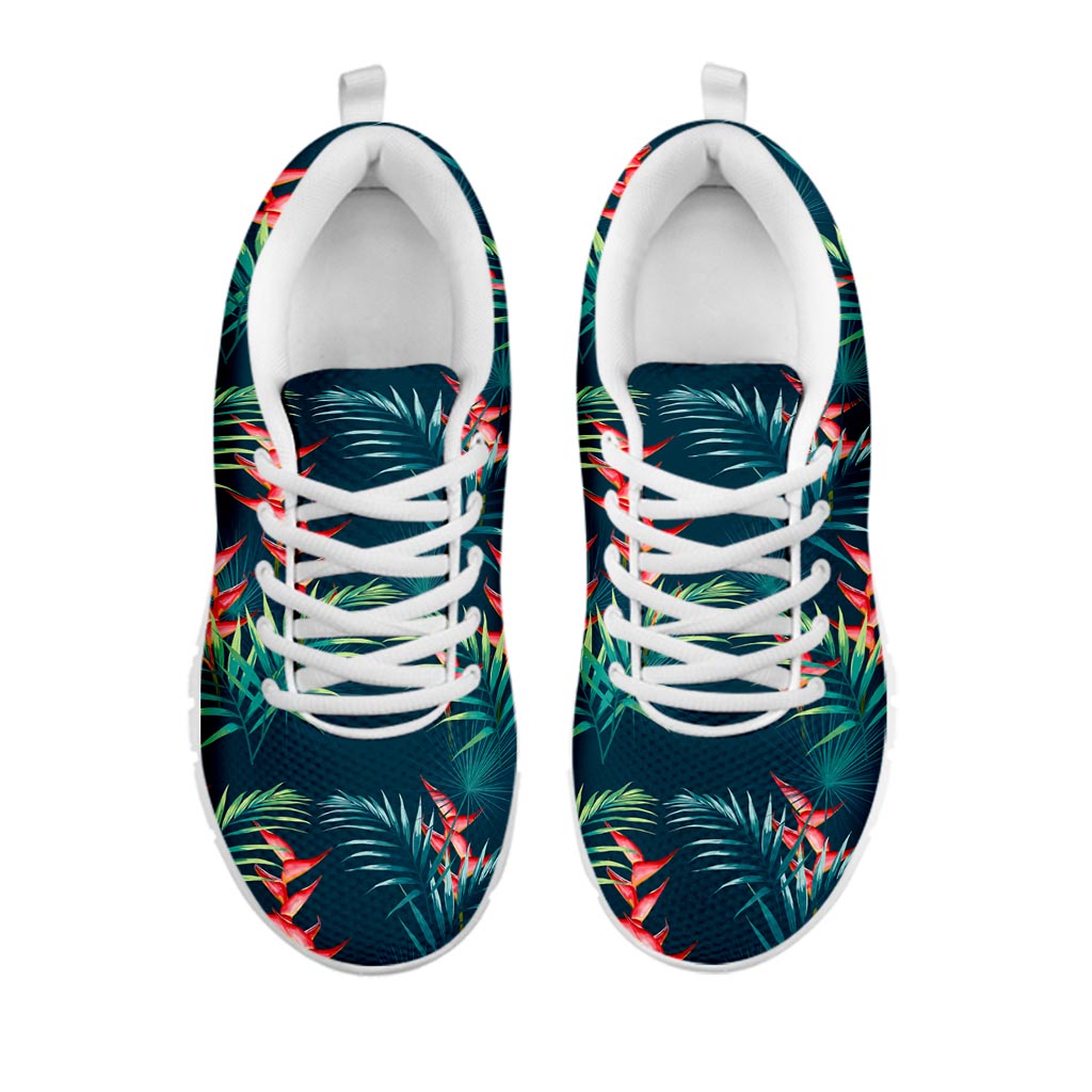 Tropical Plants Hawaii Pattern Print White Running Shoes