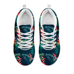 Tropical Plants Hawaii Pattern Print White Running Shoes