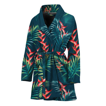 Tropical Plants Hawaii Pattern Print Women's Bathrobe