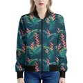 Tropical Plants Hawaii Pattern Print Women's Bomber Jacket