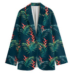 Tropical Plants Hawaii Pattern Print Women's Cotton Blazer