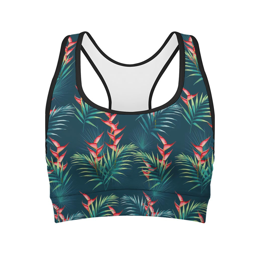 Tropical Plants Hawaii Pattern Print Women's Sports Bra