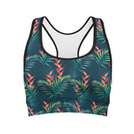 Tropical Plants Hawaii Pattern Print Women's Sports Bra