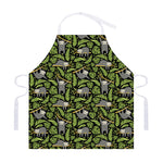 Tropical Sloth Pattern Print Adjustable Apron