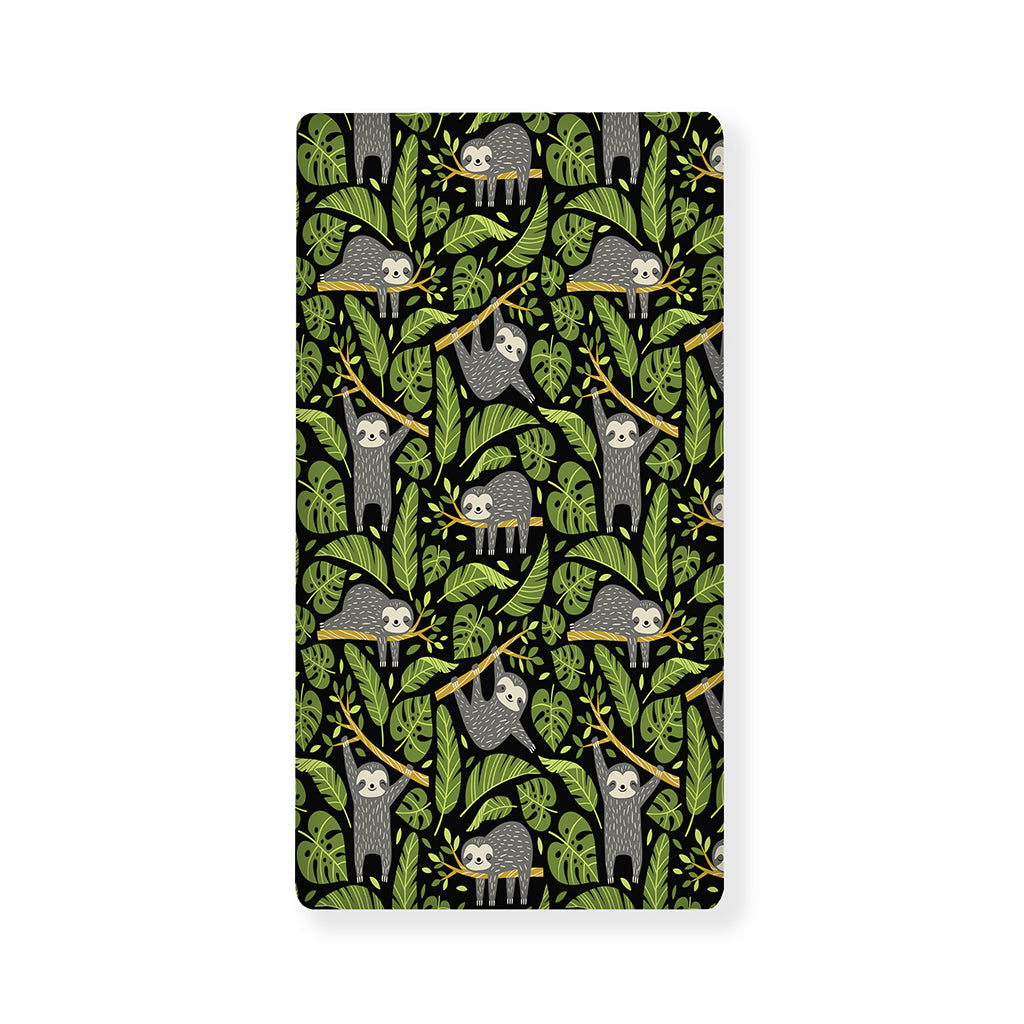 Tropical Sloth Pattern Print Baby Crib Sheet