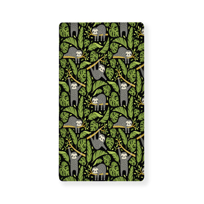 Tropical Sloth Pattern Print Baby Crib Sheet
