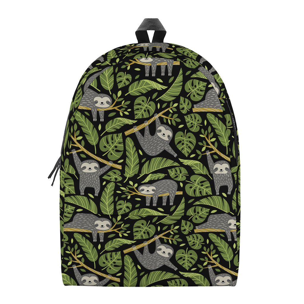 Tropical Sloth Pattern Print Backpack