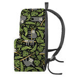 Tropical Sloth Pattern Print Backpack