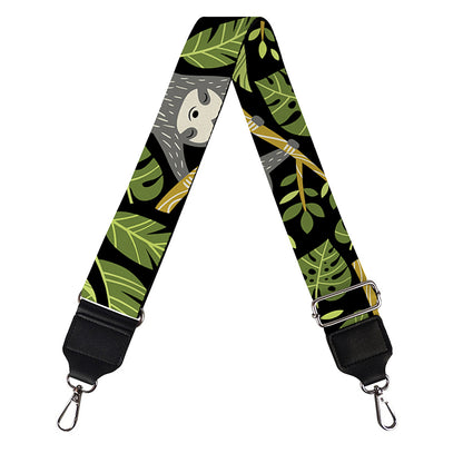 Tropical Sloth Pattern Print Bag Strap